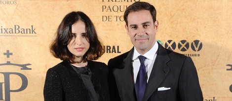 El Litri y Adriana Carolina Herrera en la entrega del Premio Paquiro 2014