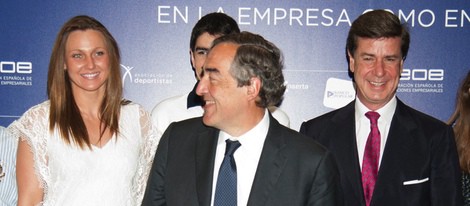 Cayetano Martínez de Irujo y Melani Costa en la presentación de 'España Compite'