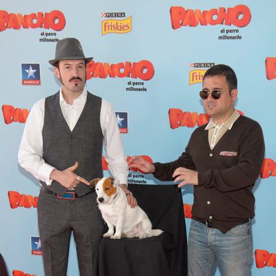 Alex O'Dogherty y Secun de la Rosa en la premiere de 'Pancho, el perro millonario' en Madrid
