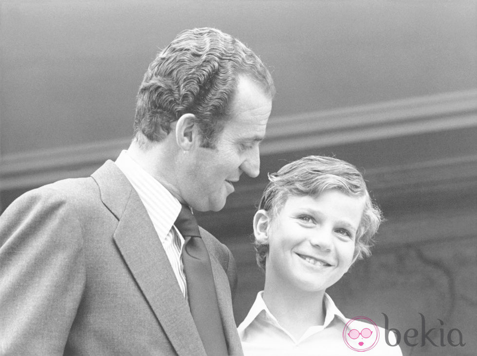 El Rey Juan Carlos y el Príncipe Felipe en 1978