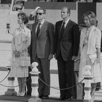 Don Juan Carlos y Doña Sofía junto a los Reyes de Bélgica en 1978