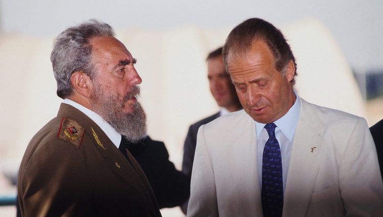 El Rey Juan Carlos I y Fidel Castro en la Exposición Universal de Sevilla