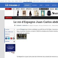 La abdicación del Rey en Le Figaro