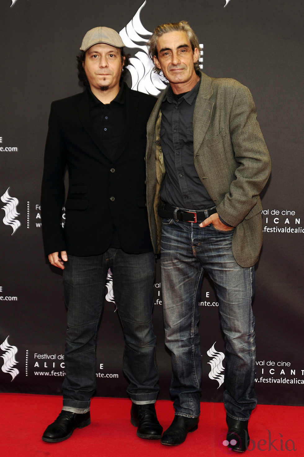 Miki Molina y un amigo en el Festival de Cine de Alicante 2014