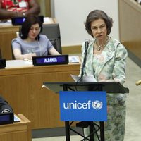 La Reina Sofía en la ONU tras la abdicación del Rey