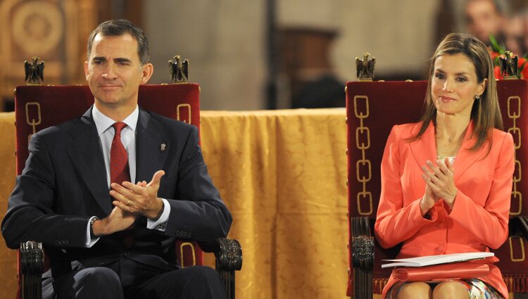 Los Príncipes Felipe y Letizia entregan el Premio Príncipe de Viana por última vez antes de ser Reyes