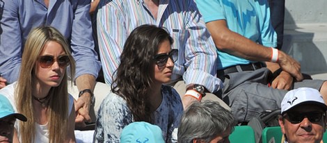 Xisca Perello anima a Rafa Nadal en Roland Garros 2014