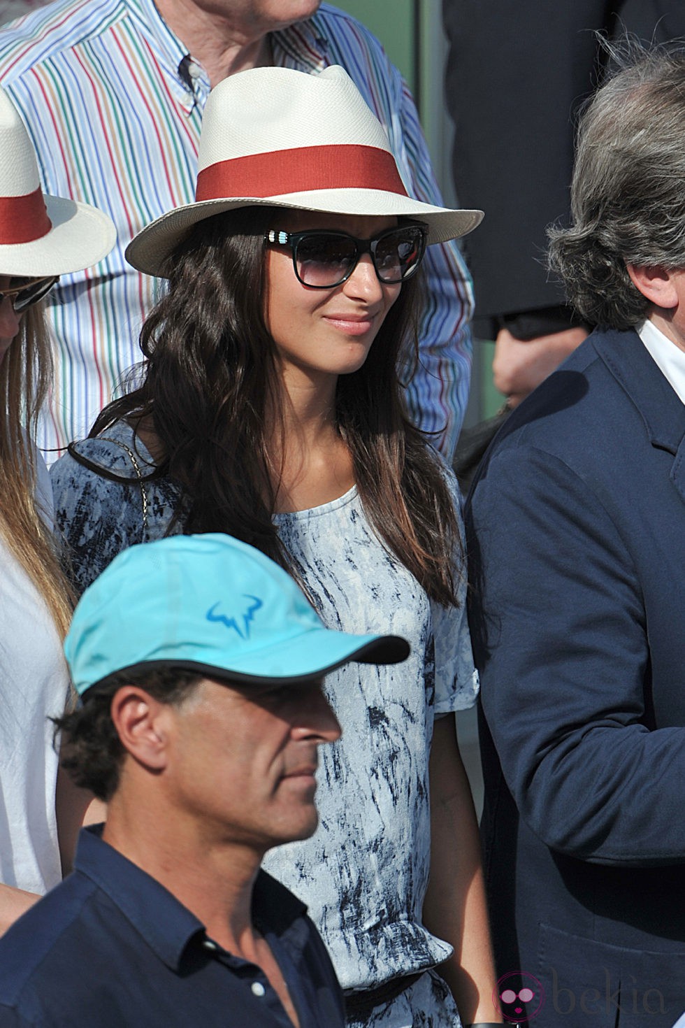 Xisca Perelló animando a Rafa Nadal en la final de Roland Garros 2014
