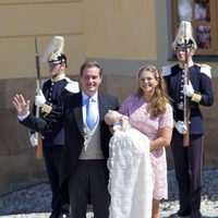 Magdalena de Suecia y Chris O'Neill tras bautizar a su hija Leonor