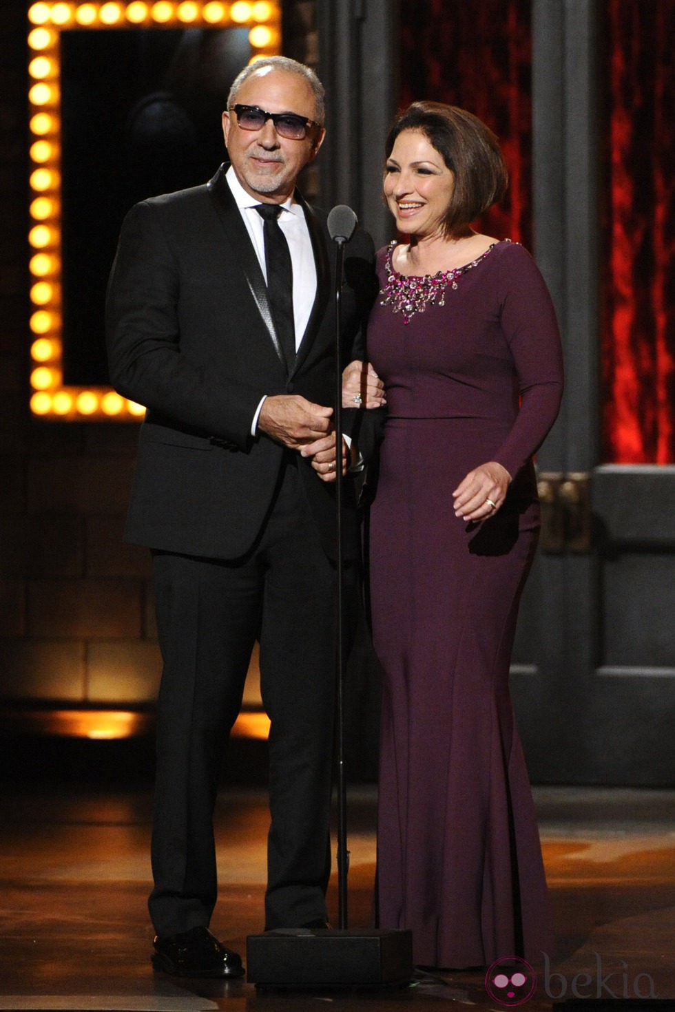 Gloria y Emilio Estefan en los Premios Tony 2014