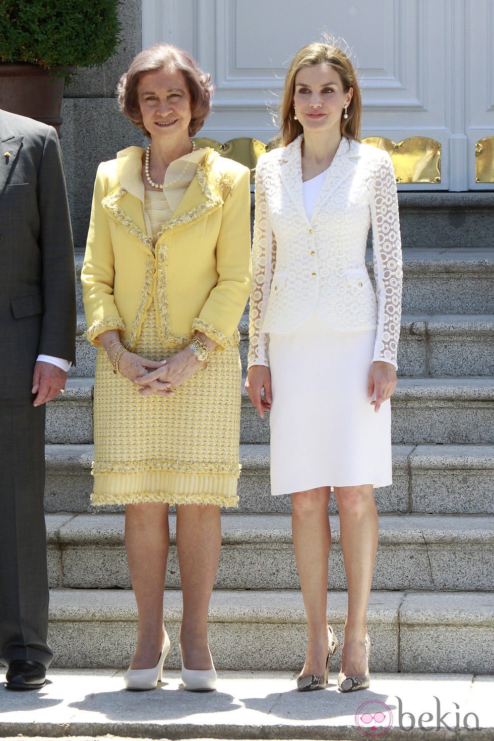 La Reina Sofía y la Princesa Letizia en el almuerzo en honor al presidente de México y su esposa