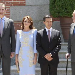 El Rey Juan Carlos y el Príncipe Felipe con el presidente de México y su esposa