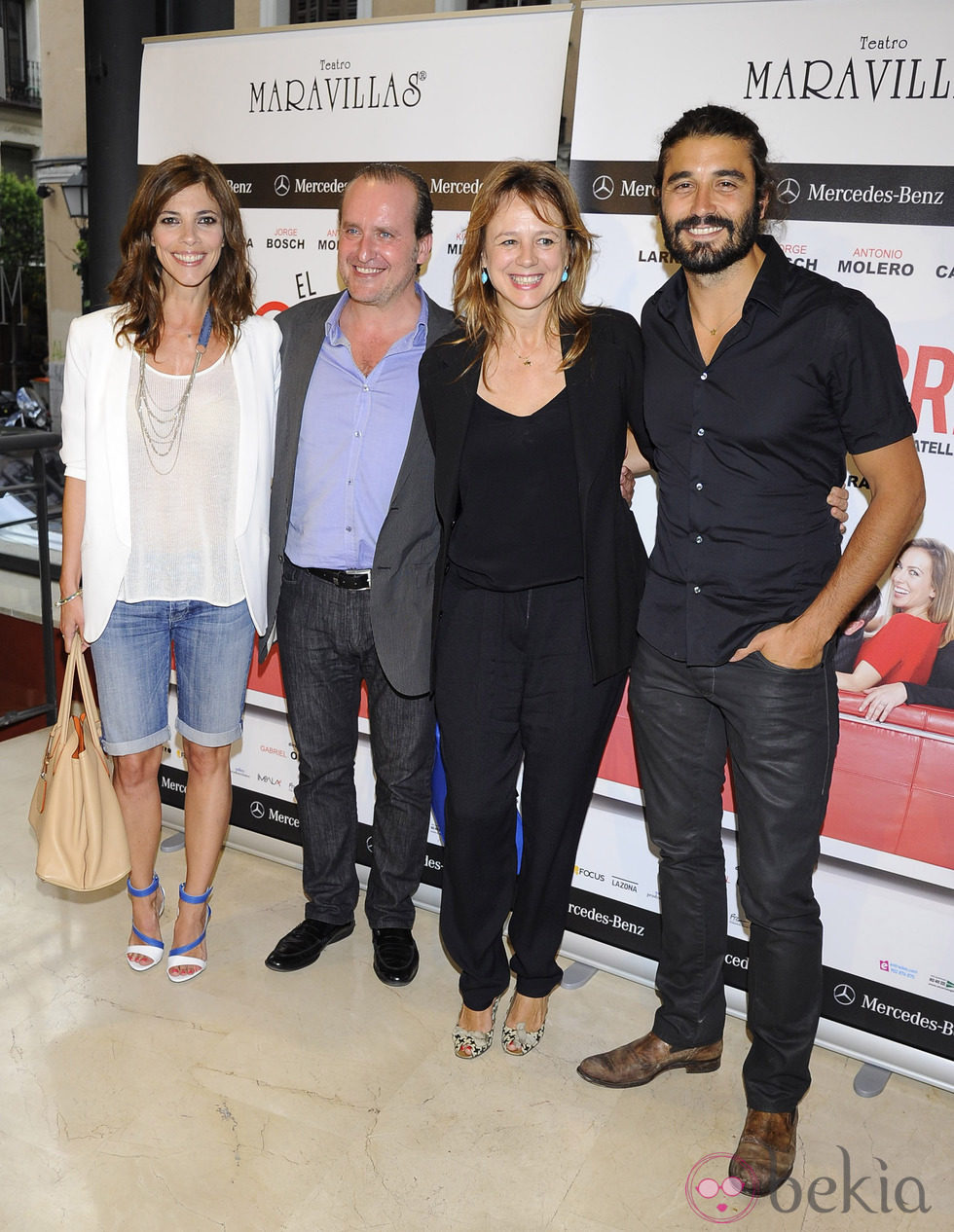 Maribel Verdú, Fernando Cayo, Emma Suárez y Álex García en el estreno de la obra de teatro 'El Nombre'