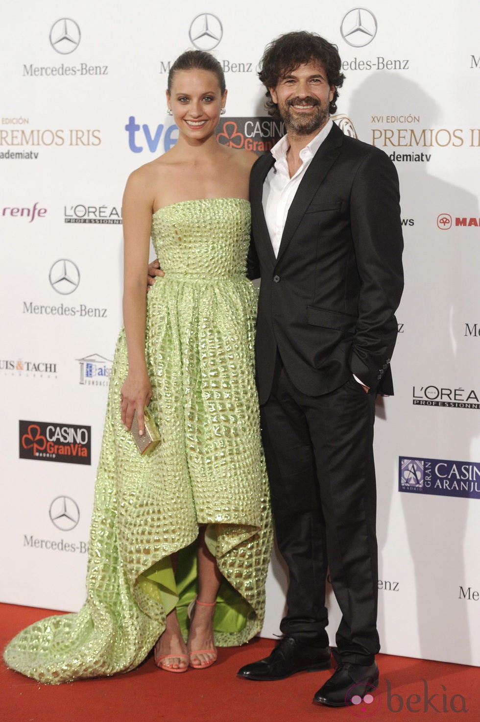 Michelle Jenner y Rodolfo Sancho en la entrega de los Premios Iris 2014