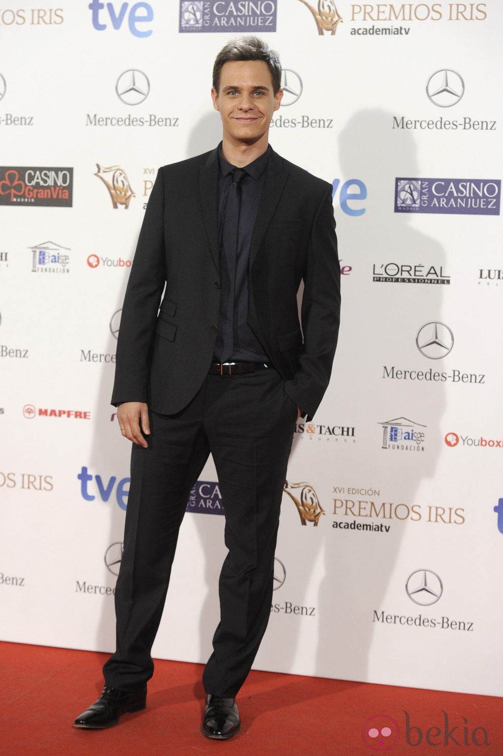 Christian Gálvez en la entrega de los Premios Iris 2014