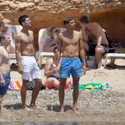 Novak Djokovic disfruta de su despedida de soltero en una playa de Ibiza