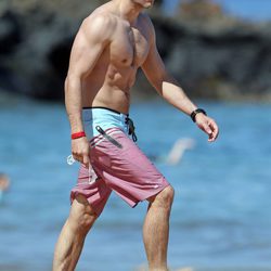 James Marsden luce abdominales durante unas vacaciones en Hawaii