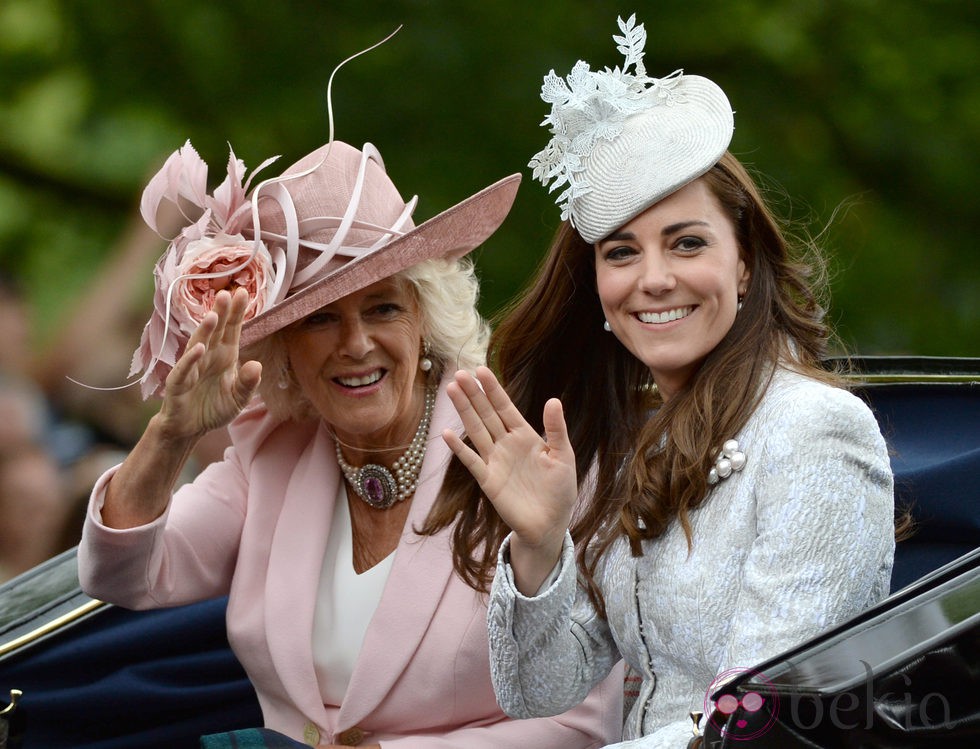 Camilla Parker y Kate Middleton en Trooping the Colour 2014