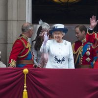 La Reina Isabel y el Duque de Edimburgo en Trooping the Colour 2014