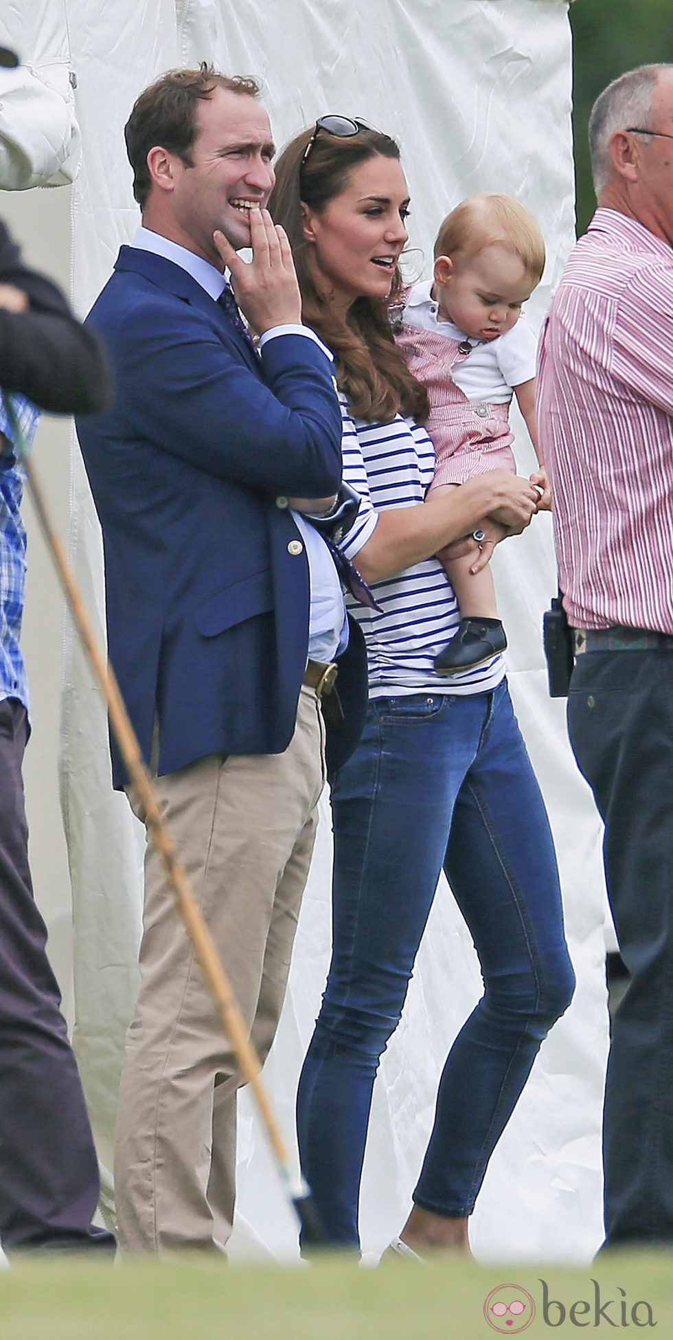 Kate Middleton y el Príncipe Jorge en un partido de polo