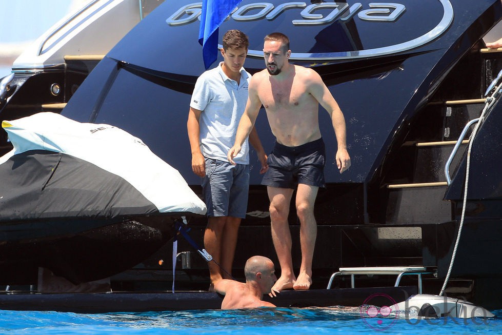 Franck Ribéry disfrutando de unos días de vacaciones en Ibiza