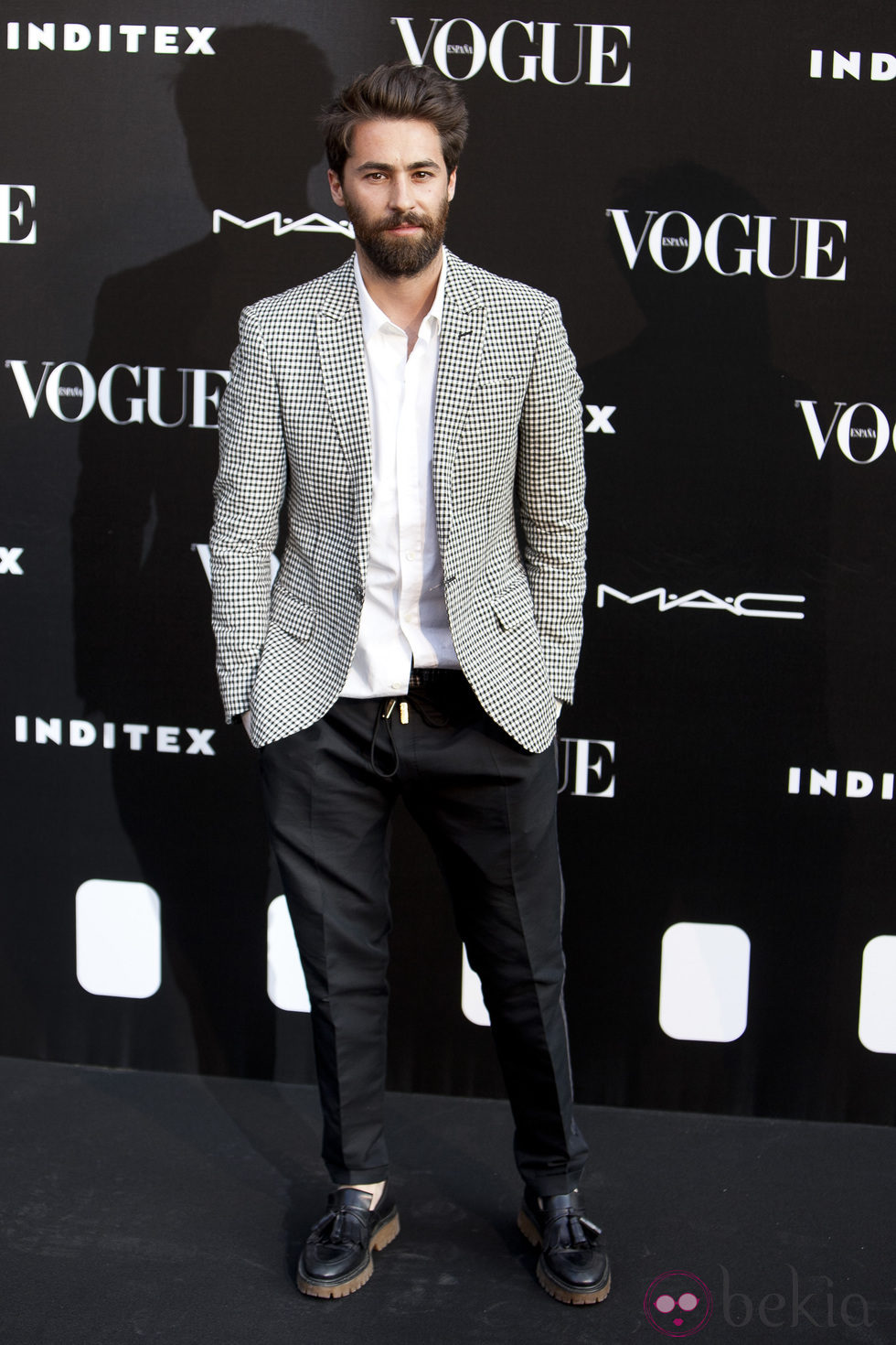 Juan Vidal en la entrega del premio Vogue Who's on Next 2014