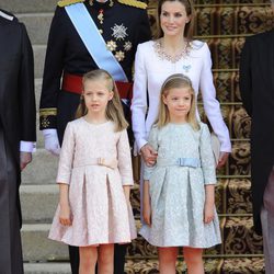 La Familia Real durante la proclamación de Felipe VI como Rey de España