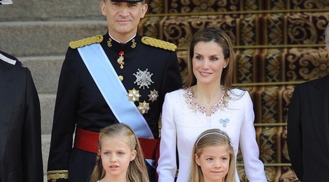 La Familia Real durante la proclamación de Felipe VI como Rey de España