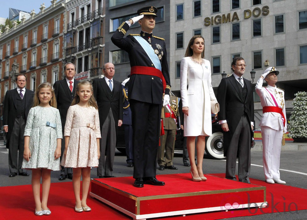 La Familia Real momentos antes de la proclamación de Felipe VI como Rey de España