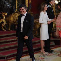 Alejandro Sanz en la primera recepción de los Reyes Felipe y Letizia