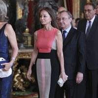 Isabel Preysler y Florentino Pérez en la primera recepción de los Reyes Felipe y Letizia