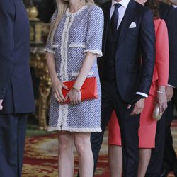 José María Manzanares y Rocío Escalona en la primera recepción de los Reyes Felipe y Letizia