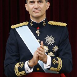 El Rey Felipe VI tras su primer discurso como Rey de España