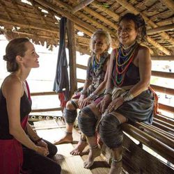 Angelina Jolie en el campamento de refugiados en Tailandia
