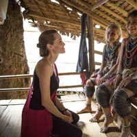 Angelina Jolie en el campamento de refugiados en Tailandia