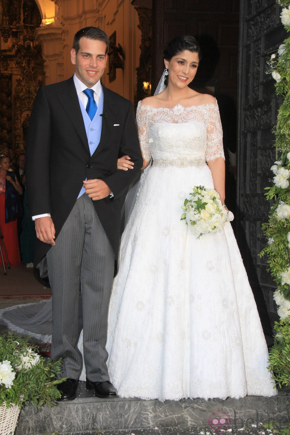 Verónica Cuevas y Manuel del Pino el día de su boda en Córdoba