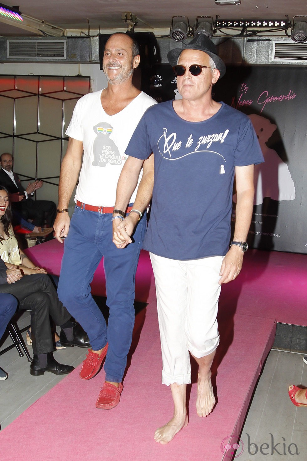 Nacho Montes y Jordi Rebellón en la presentación de la colección de moda de Nerea Garmendia