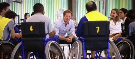 El Príncipe Harry de Inglaterra durante su visita al Hospital Sarah Kubistchek de Brasilia