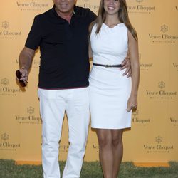 Elena Furiase y su padre Guillermo Furiase en un torneo de golf en La Moraleja