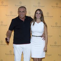 Elena Furiase y su padre Guillermo Furiase en un torneo de golf en La Moraleja