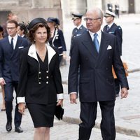 Los reyes de Suecia en la apertura del parlamento sueco