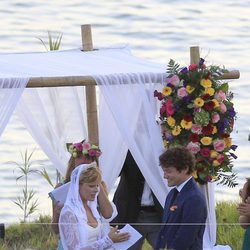 Tania Llasera y Gonzalo Villar el día de su boda en El Algarve