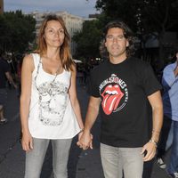 Toño Sanchís y Lorena Romero en el concierto de los Rolling Stones en Madrid