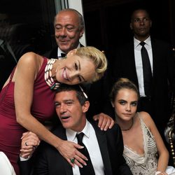 Antonio Banderas y Sharon Stone en el Festival de Cannes 2014