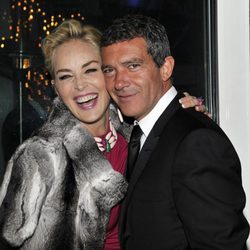 Antonio Banderas y Sharon Stone juntos en el Festival de Cannes 2014