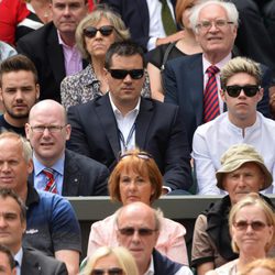 Liam Payne y Niall Horan en un partido de Rafa Nadal en Wimbledon 2014