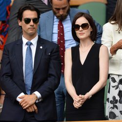 Michelle Dockery y John Dineen en un partido de Rafa Nadal en Wimbledon 2014