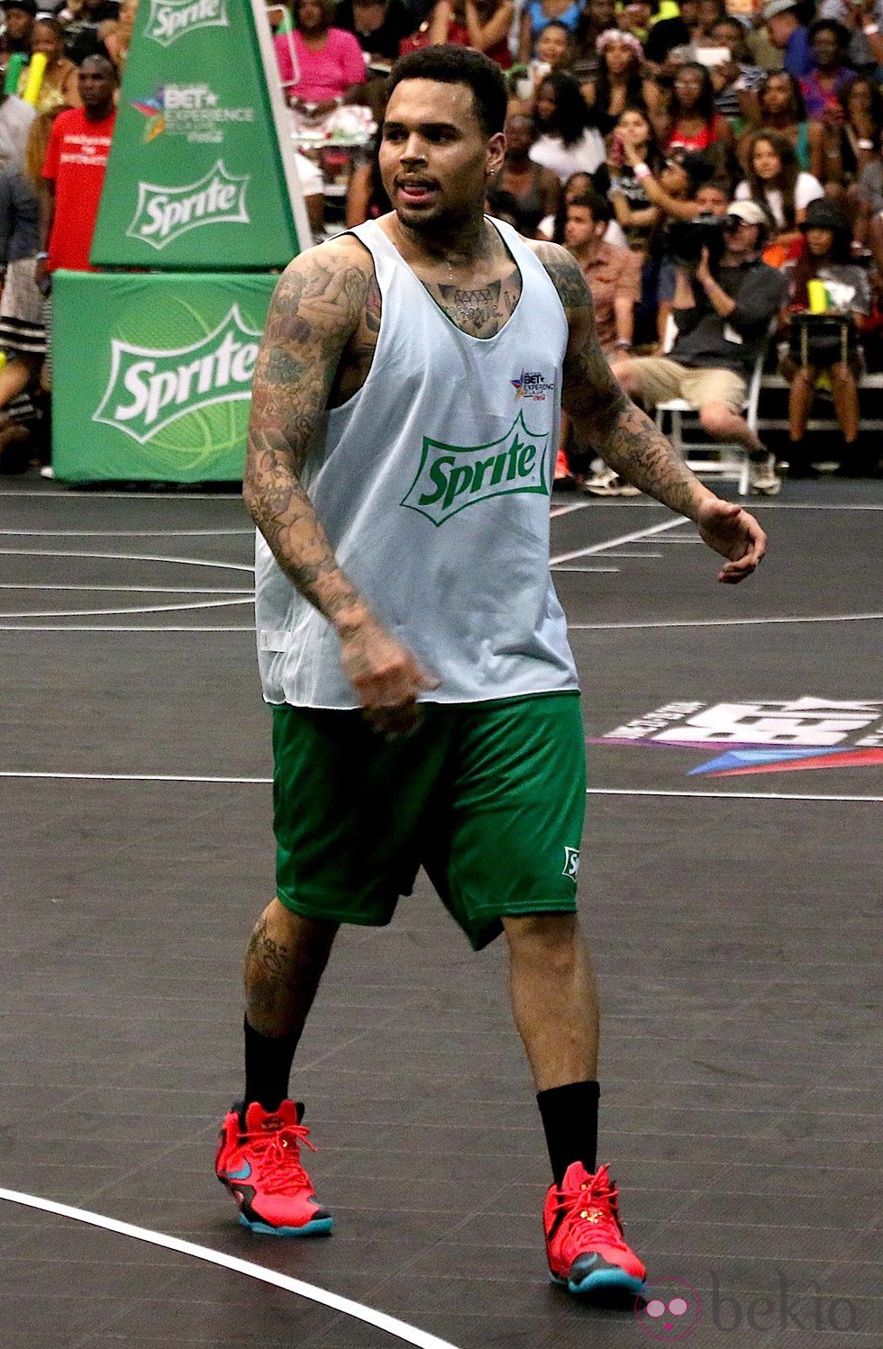 Chris Brown en el Sprite BET Awards Experience Celebrity Basketball Game