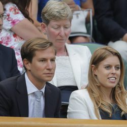 Beatriz de York y Dave Clark en Wimbledon 2014