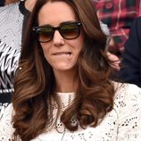 Kate Middleton se muerde el labio inferior en el partido de Andy Murray en Wimbledon 2014